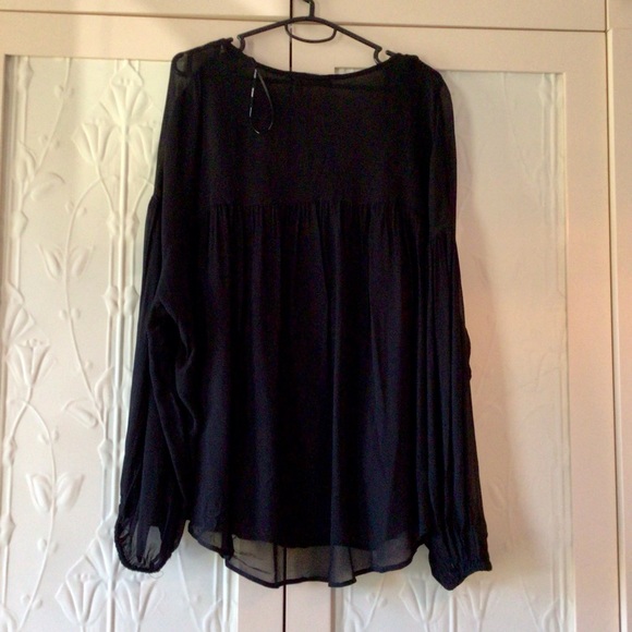 FATE + BECKER Sheer Black Blouse - Picture 2 of 7